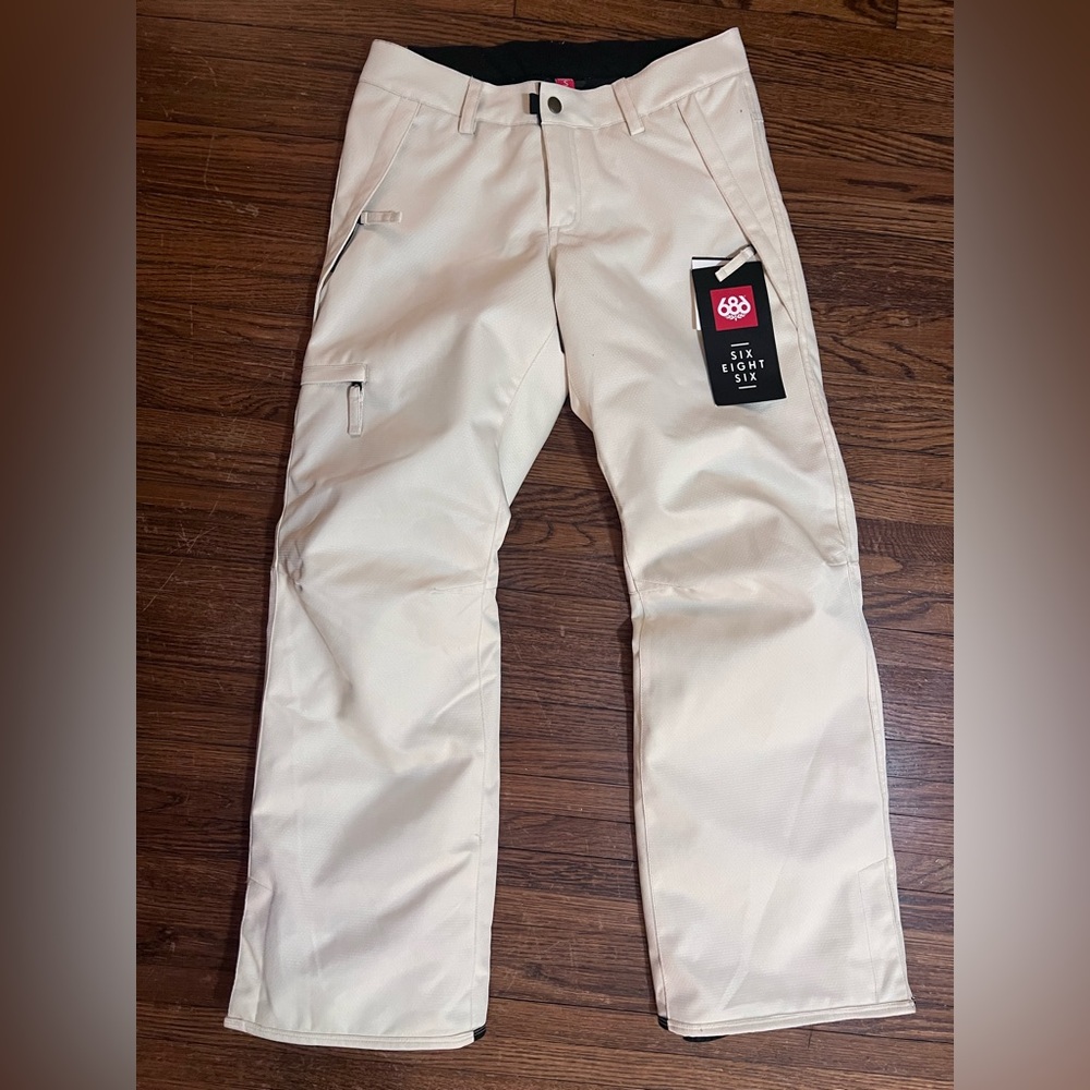 686 Cream Snow Pants small NWT